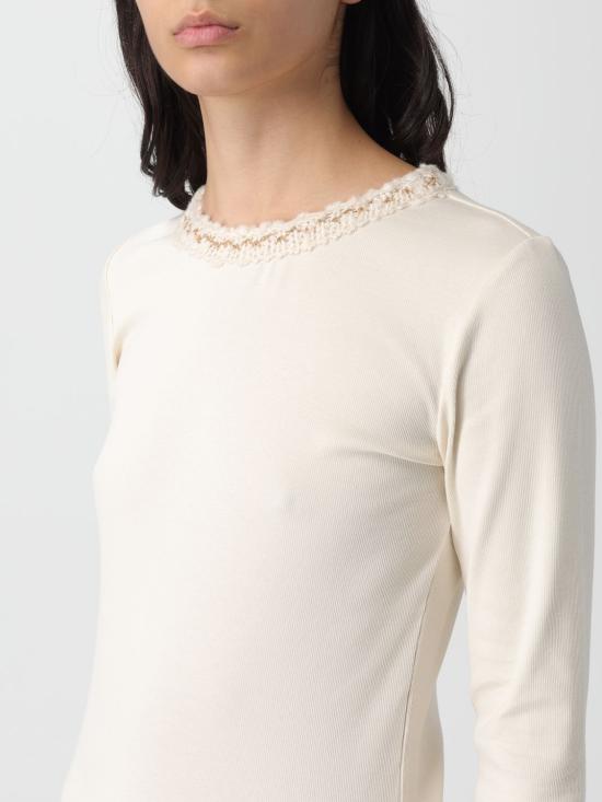 25FW 파비아나 필리피 저지 티셔츠 JED225F598L694 0145 White - FABIANA FILIPPI