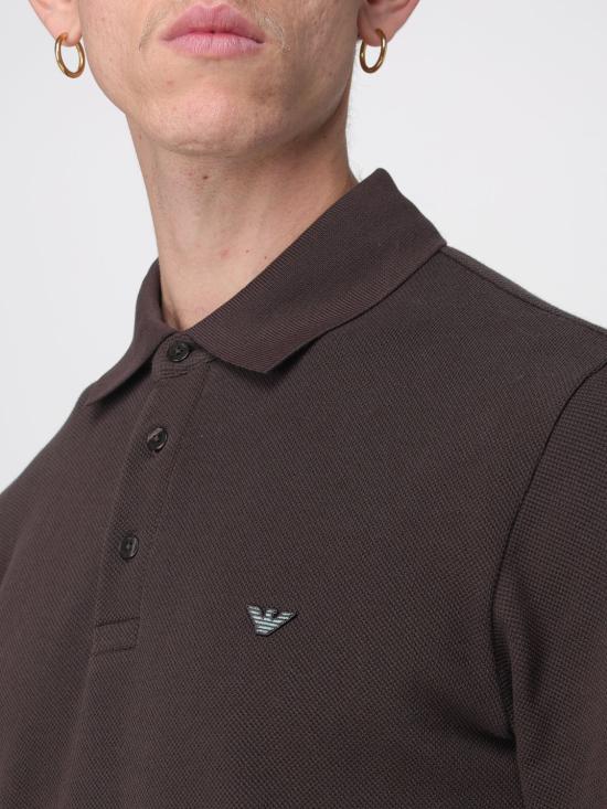 25FW 엠포리오 아르마니 폴로 티셔츠 EM002200AF14982 U6031 Brown - EMPORIO ARMANI