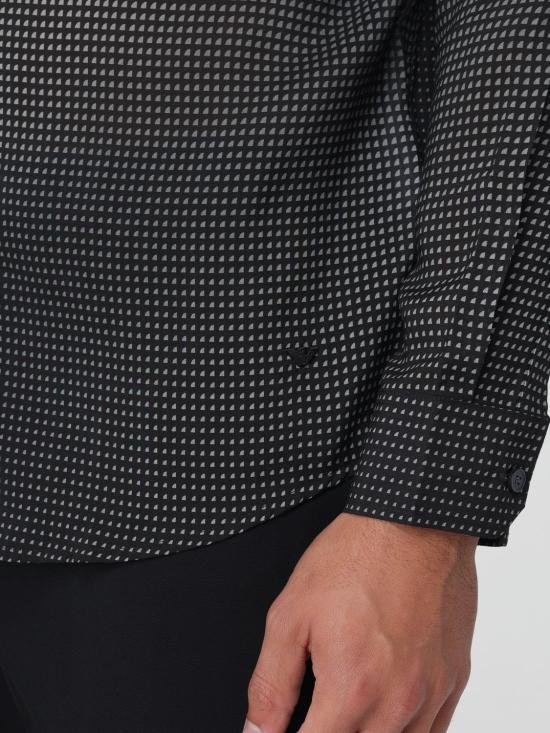 25FW 엠포리오 아르마니 긴팔 셔츠 EM001543AF19839 FC211 Black - EMPORIO ARMANI