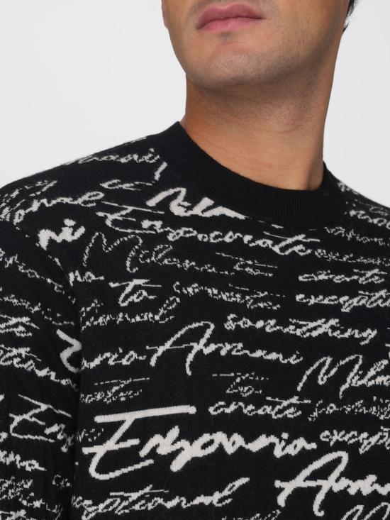 25FW 엠포리오 아르마니 스웨터 EM002630AF14199 FC103 Black 1 - EMPORIO ARMANI