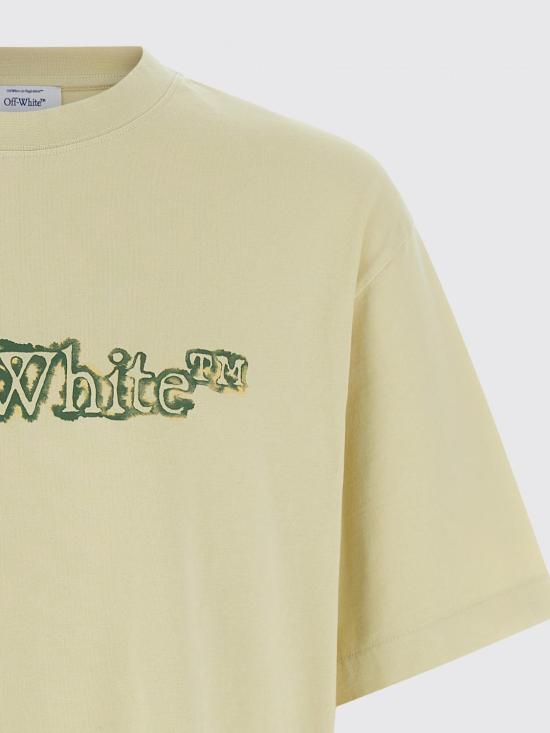 25FW 오프화이트 클라우디 어로우 스케이트 로고 티셔츠 OMAA120F25JER00G 1750 Beige - OFF WHITE