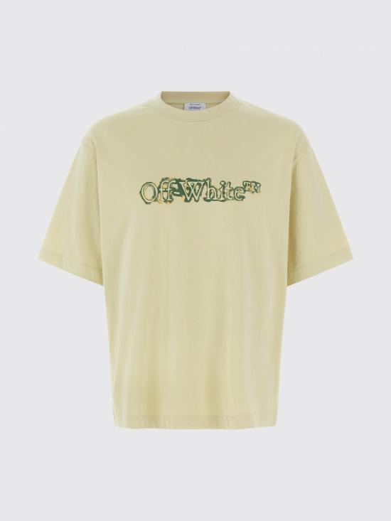 25FW 오프화이트 클라우디 어로우 스케이트 로고 티셔츠 OMAA120F25JER00G 1750 Beige