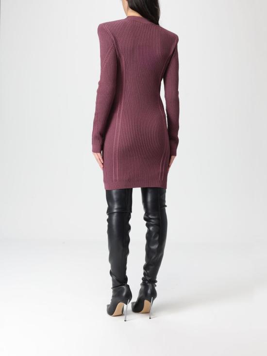 25FW 발망 롱 원피스 FF0R8033KJ15 5DR Violet - BALMAIN