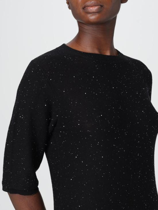 25FW 파비아나 필리피 스팽글 디테일 울 스웨터 MAD215F088L557 825 Black - FABIANA FILIPPI