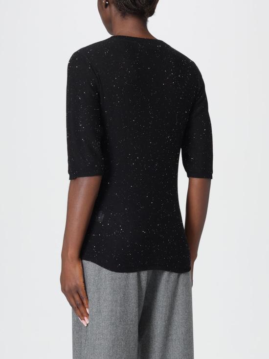 25FW 파비아나 필리피 스팽글 디테일 울 스웨터 MAD215F088L557 825 Black - FABIANA FILIPPI