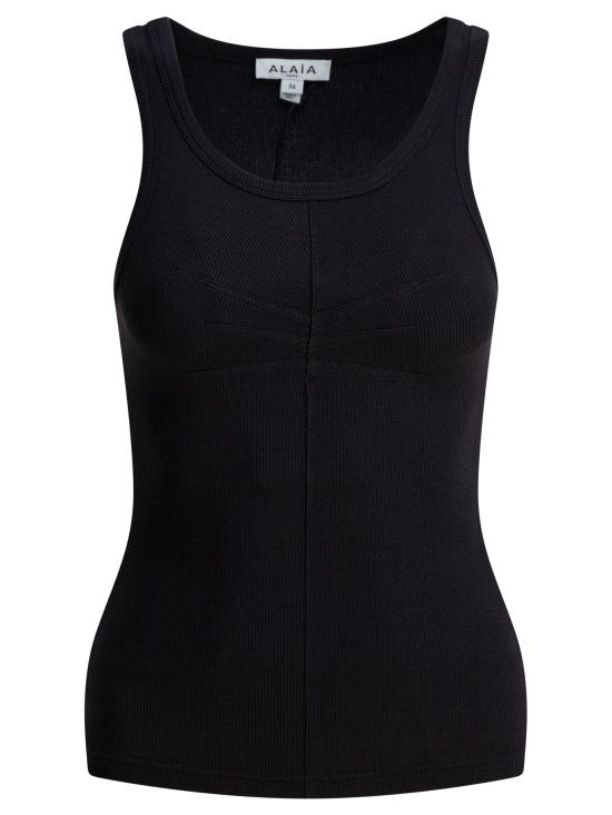 26SS 알라이아 민소매 티셔츠 AA9H1389J085C995 Black