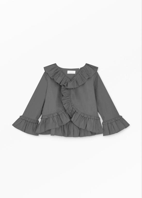  스칼 스튜디오 블라우스 리미니 플라운스  블랙