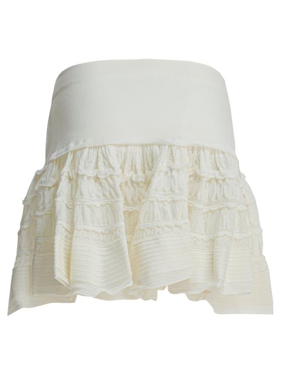 26SS 알라이아 숏 스커트 AA9J2480K164C000 White - ALAIA