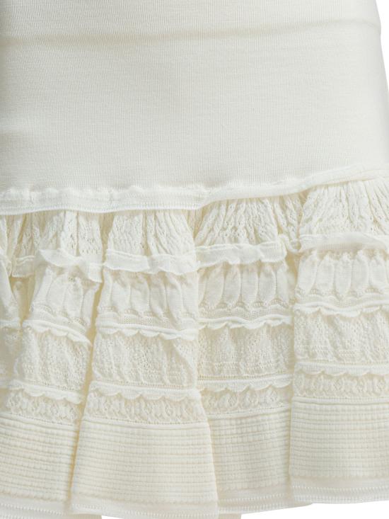 26SS 알라이아 숏 스커트 AA9J2480K164C000 White - ALAIA