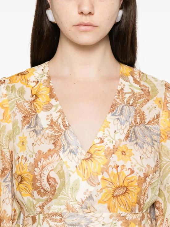  짐머만 숏 원피스 데이라이트 미니 랩 드레스 - ZIMMERMANN