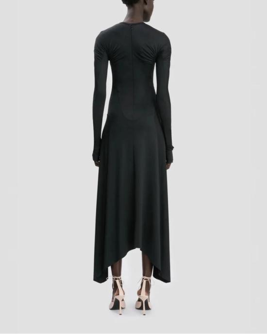  빅토리아 베컴 미디 원피스 롱슬리브 미디 드레스 블랙 - VICTORIA BECKHAM