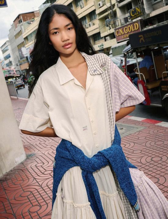  스토리엠에프지 롱 원피스 스토리 제조 애플 드레스 - STORY MFG