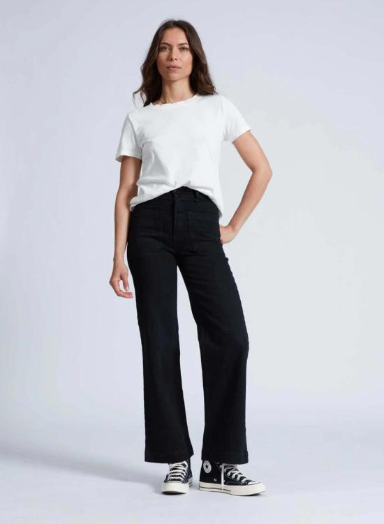  ASKK 뉴욕 데님 팬츠 Askk Ny 세일러 벨벳 진 블랙