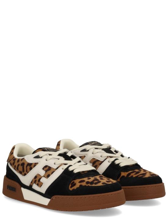 25FW 펜디 매치 소프트레더 스웨이드 로우탑 플랫폼 8E8625 AY9GF1TO3 ANIMALIER - FENDI