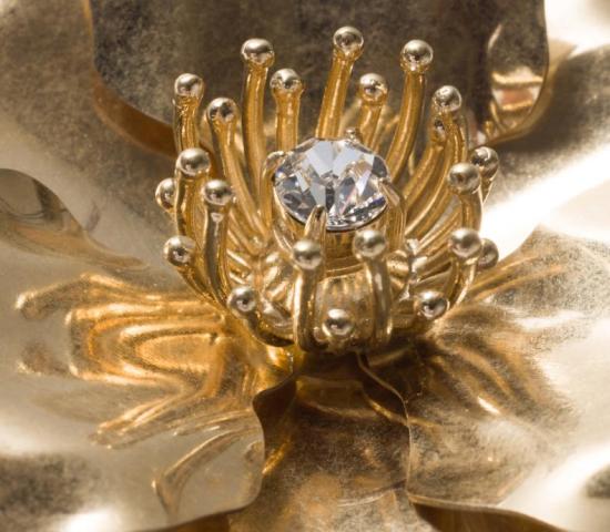 26FW 미우미우 브로치 5IS1302IEU F0NXA ORO CRYSTAL - MIU MIU