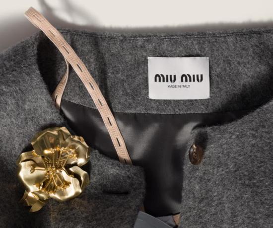 25FW 미우미우 브로치 5IS1292IEU F0NXA ORO CRYSTAL - MIU MIU