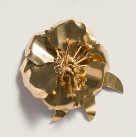 26FW 미우미우 브로치 5IS1292IEU F0NXA ORO CRYSTAL