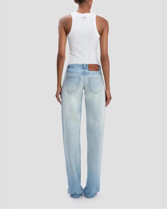  빅토리아 베컴 민소매 티셔츠 리브 탱크 화이트 - VICTORIA BECKHAM