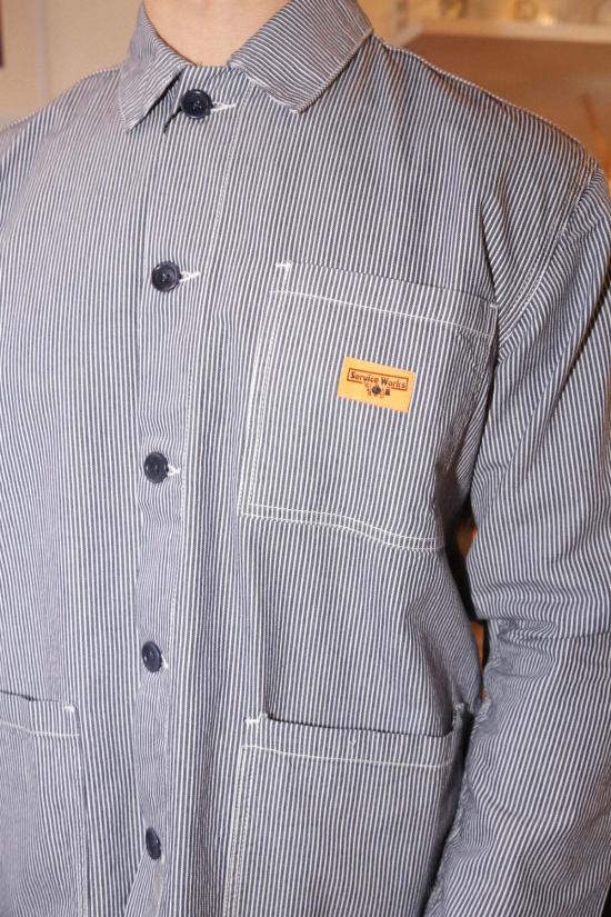  서비스웍스 자켓 서비스 웍스 히코리 스트라이프 잡일 셔츠 - SERVICE WORKS