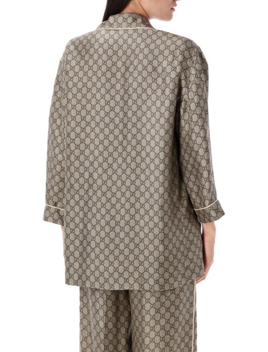 25FW 구찌 셔츠 25A752917ZANRP 2275 BROWN BEIGE - GUCCI