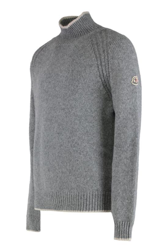 25FW 몽클레어 알파카 & 울 블렌드 터틀넥 스웨터 K20919F00003M7751 910 GREY - MONCLER