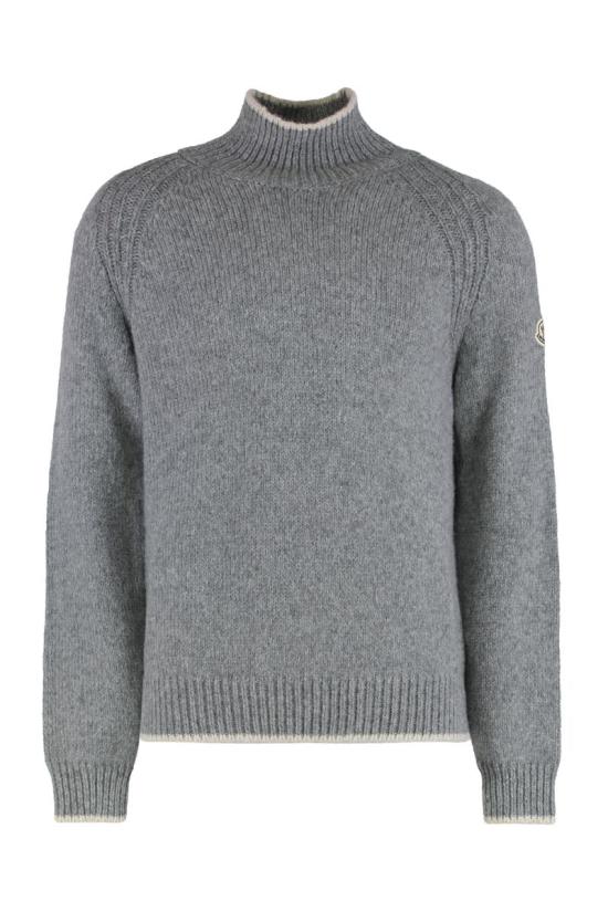 25FW 몽클레어 알파카 & 울 블렌드 터틀넥 스웨터 K20919F00003M7751 910 GREY