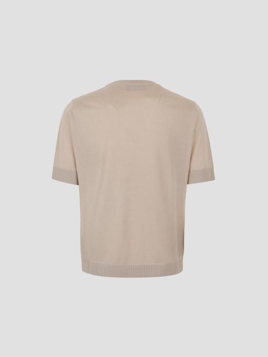 25FW 구찌 인타르시아 캐시미어 실크 탑 836747XKEWC 2064 LGHT CAMEL WHITE - GUCCI