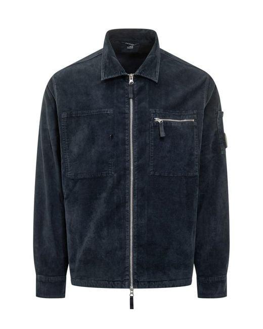 25FW 씨피 컴퍼니 렌즈 와펜 코듀로이 집업 오버셔츠 19CMOS097A006410O888 TOTAL ECLIPSE DOM