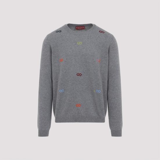 25FW 구찌 자수 로고 스웨터  833668 XKEYH 1015 COOL IRON