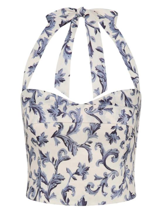  포제 블라우스 포세 루 홀터 탑