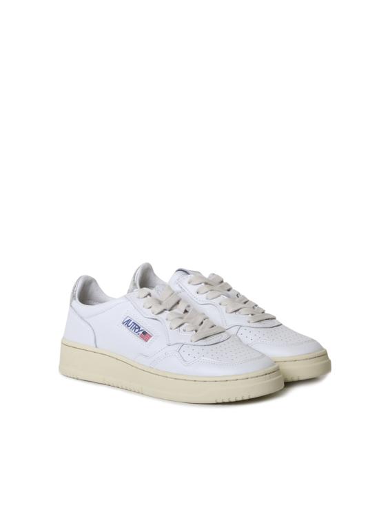 26SS 오트리 메달리스트 로우 레더 스니커즈 AULW LL05 WHT SILVER - AUTRY