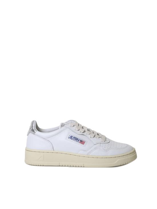 26SS 오트리 메달리스트 로우 레더 스니커즈 AULW LL05 WHT SILVER