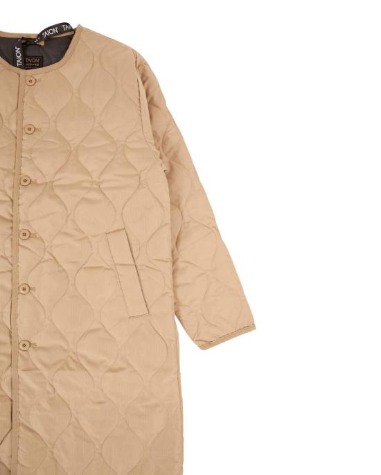  타이온 봄버 자켓 밀리터리 크루넥 다운 롱 재킷 - TAION