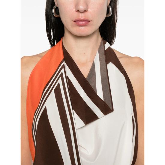 26SS 서 더 레이블 블라우스 SIR425 SCARF01 PASTR ORANGE BROWN - SIR. THE LABEL