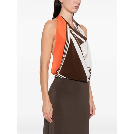 26SS 서 더 레이블 블라우스 SIR425 SCARF01 PASTR ORANGE BROWN - SIR. THE LABEL