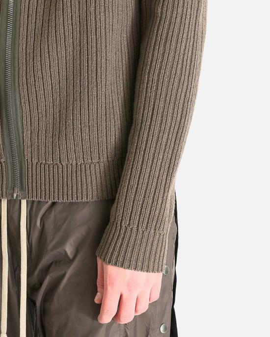  릭 오웬스 긴팔 티셔츠 지퍼 후드 티셔츠 - RICK OWENS