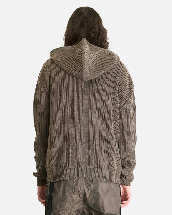  릭 오웬스 긴팔 티셔츠 지퍼 후드 티셔츠 - RICK OWENS