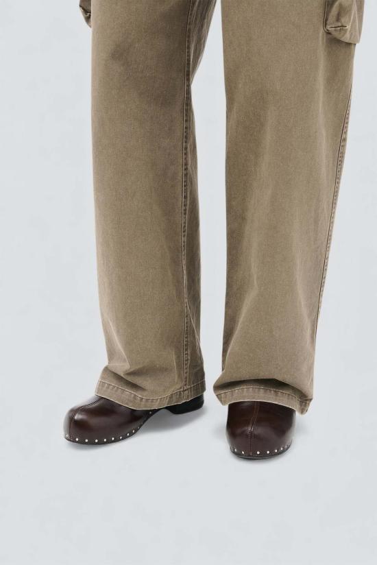  아워레가시 뮬/슬리퍼 아워 레거시 딥 아메리카노 레더 나오토 클로그 - OUR LEGACY