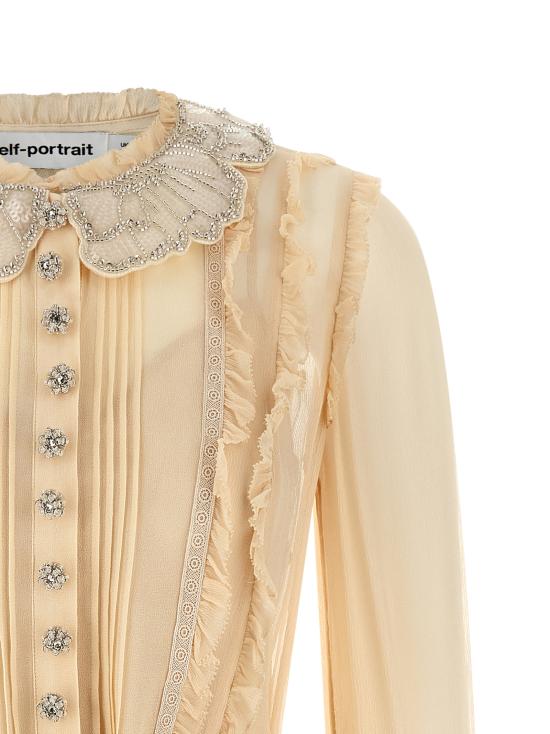 26SS 셀프 포트레이트 숏 원피스 RS26034STTAN Yellow - SELF PORTRAIT