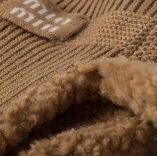 25FW 미우미우 비니 5HC3862CSRF0040 CAMEL BROWN DOM - MIU MIU