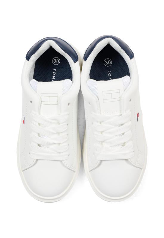 26SS [키즈] 타미힐피거 스니커즈 T3X9 34350 1355X336 WHITE - TOMMY HILFIGER