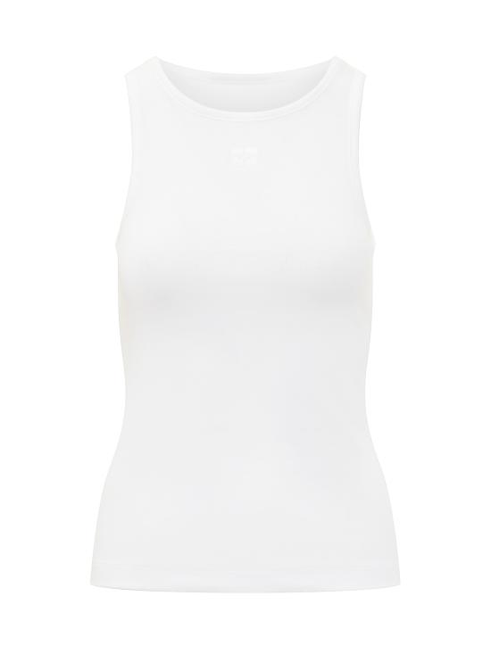 26SS 가니 소프트 코튼 립 탱크 탑 T3897 151 BRIGHT WHITE