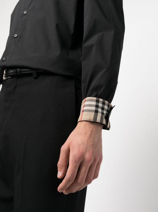 26SS 버버리 스트레치 코튼 셔츠 8071799 A1189 BLACK - BURBERRY