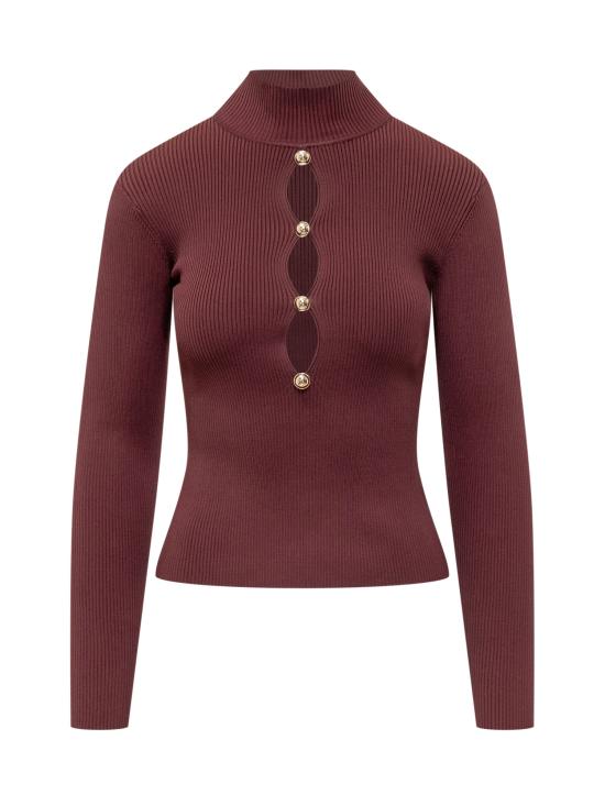 26SS 셀프 포트레이트 반팔 티셔츠 RS26138TBU BURGUNDY