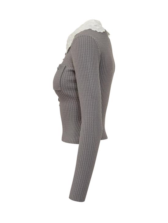 26SS 셀프 포트레이트 반팔 티셔츠 RS26106TAGR GREY - SELF PORTRAIT