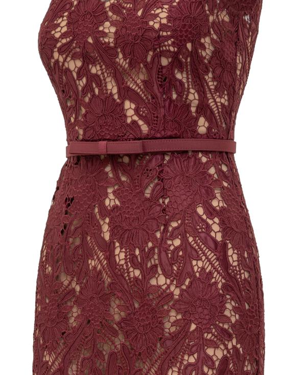 26SS 셀프 포트레이트 롱 원피스 RS26167MABU BURGUNDY - SELF PORTRAIT