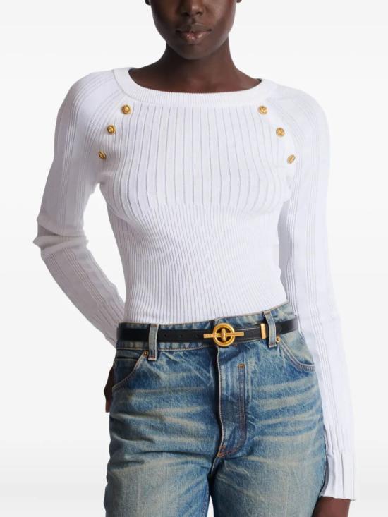 26SS 발망 레귤러 벨트 GN1WJ217LSAX 0PA BLACK - BALMAIN