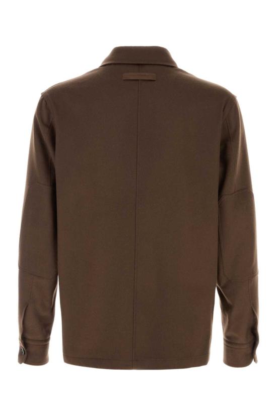 25FW 에르메네질도제냐 긴팔 셔츠 RUGV46A2SOT6B M06G Brown - ERMENEGILDO ZEGNA