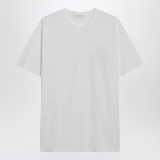 26SS 지방시 지방시 파리 자카드 반팔 티셔츠 BM71NK3YSF White