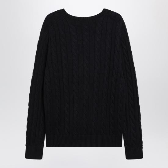 26SS 폴로 랄프로렌 로고 자수 케이블 니트 스웨터 710775885001CO Blue - POLO RALPH LAUREN